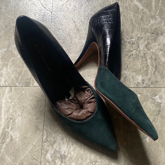 Size 37 1/2 elietahari heel in green and black - Picture 3 of 7